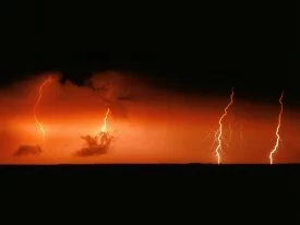 Lightning Bolts over Chesapeake Bay, Maryland - .jpg