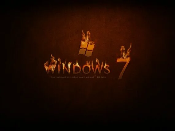 Windows 7 Fire Wallpaper (click to view)
