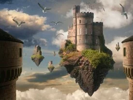3D Flying Fantasy Castle