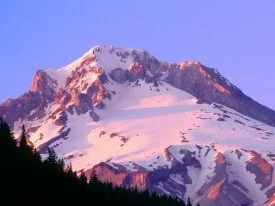 Alpenglow on the Slopes of Mount Hood, Oregon - .jpg