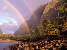 Double Rainbow, Kee Beach, Kauai, Hawaii - 1600x.jpg (click to view)