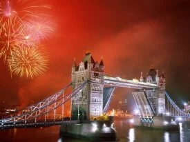London Tower Bridge Fireworks