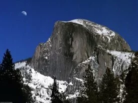 Moonrise over Half Dome, Yosemite, California - .jpg