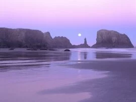 Moonset over Coquille Point, Oregon Islands, Ore.jpg (click to view)