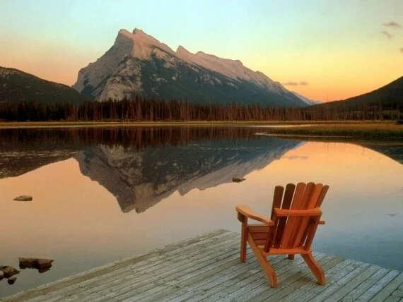 Vermillion Lake Escape, Mount Rundle Reflected, .jpg (click to view)