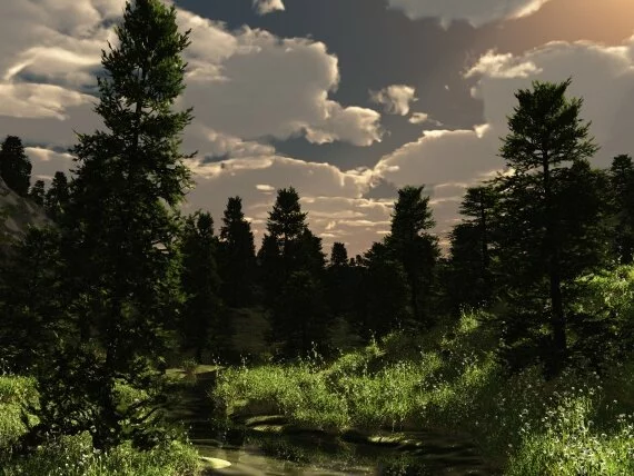 windows 7 3d wallpaper the leading river spring widescreen (click to view)