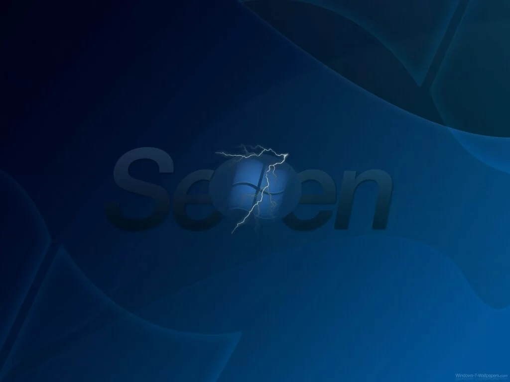 Windows 7 Wallpaper - Lightning Blue