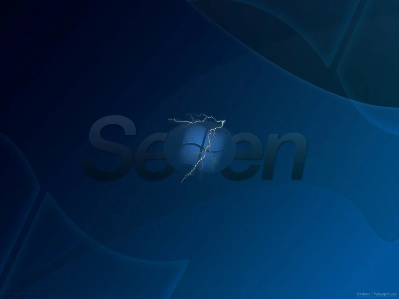 Windows 7 Wallpaper - Lightning Blue